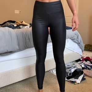 Faux leather leggings
